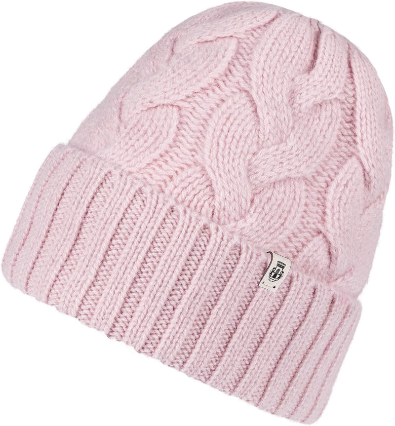 Roeckl Damen Roeckl Strick Braided Cashmere 23031-595 Farbe Rose 304 Muetze, 304, Einheitsgrösse EU