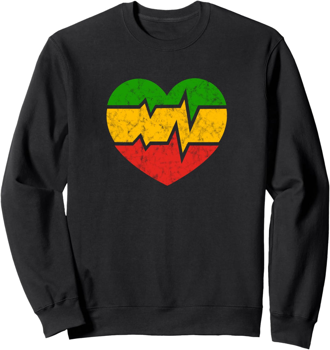 Reggae, Herz, Puls, Herzschlag, Sound of Jamaika, Afrika Sweatshirt