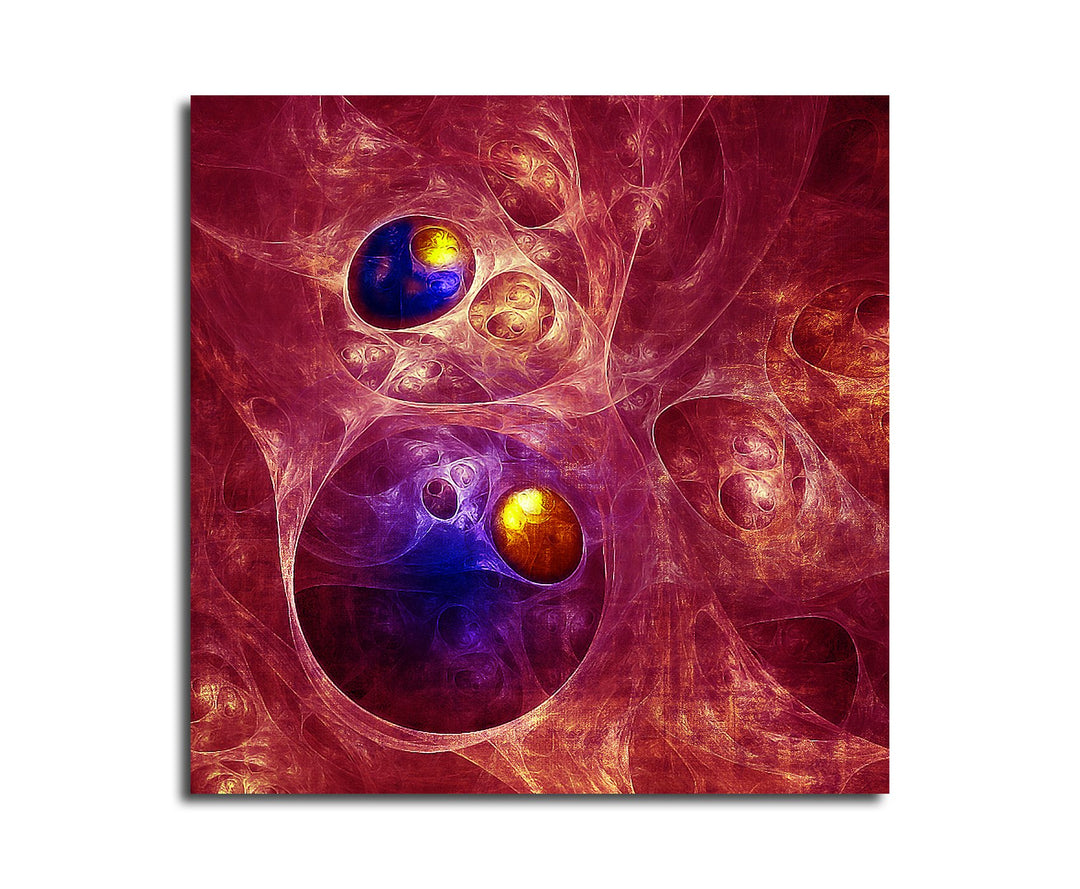 Paul Sinus Art Modernes Wandbild Abstrakt049_60x60cm Abstrakte Kunst Kunstdruck auf Leinwand Zeitlos