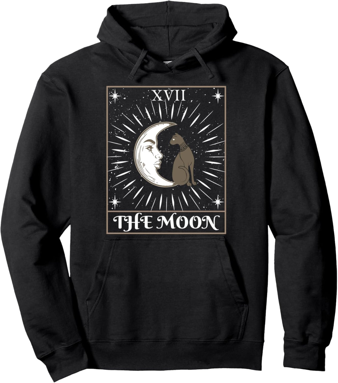 Tarotkarte Mondsichel Kitty Katze Tanz Miau Katze Haustier Pullover Hoodie