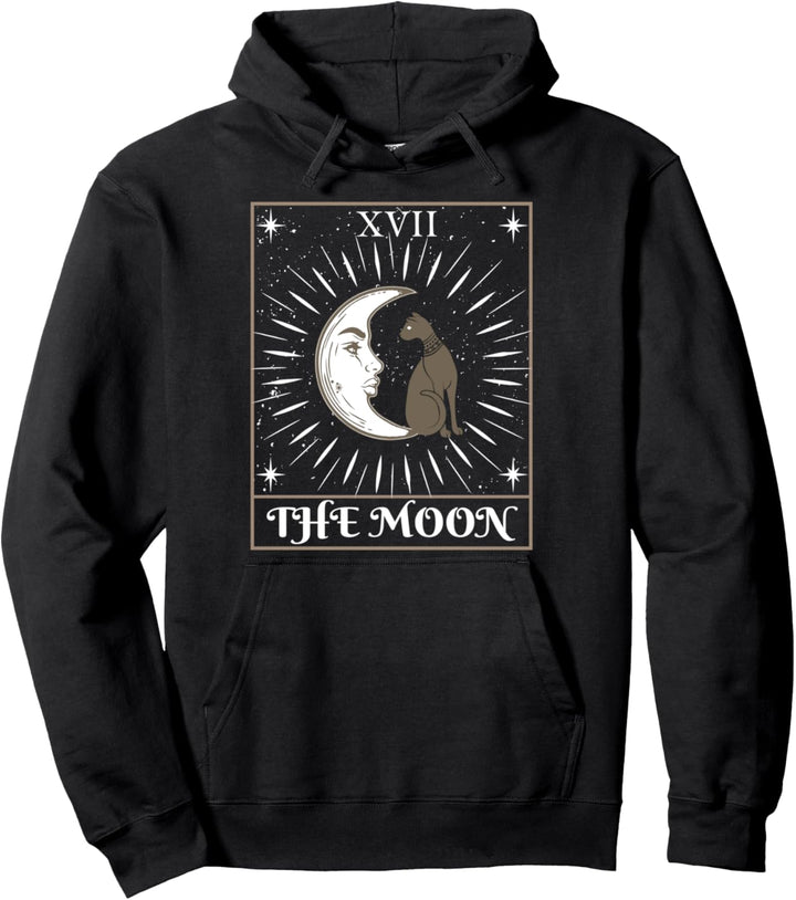 Tarotkarte Mondsichel Kitty Katze Tanz Miau Katze Haustier Pullover Hoodie