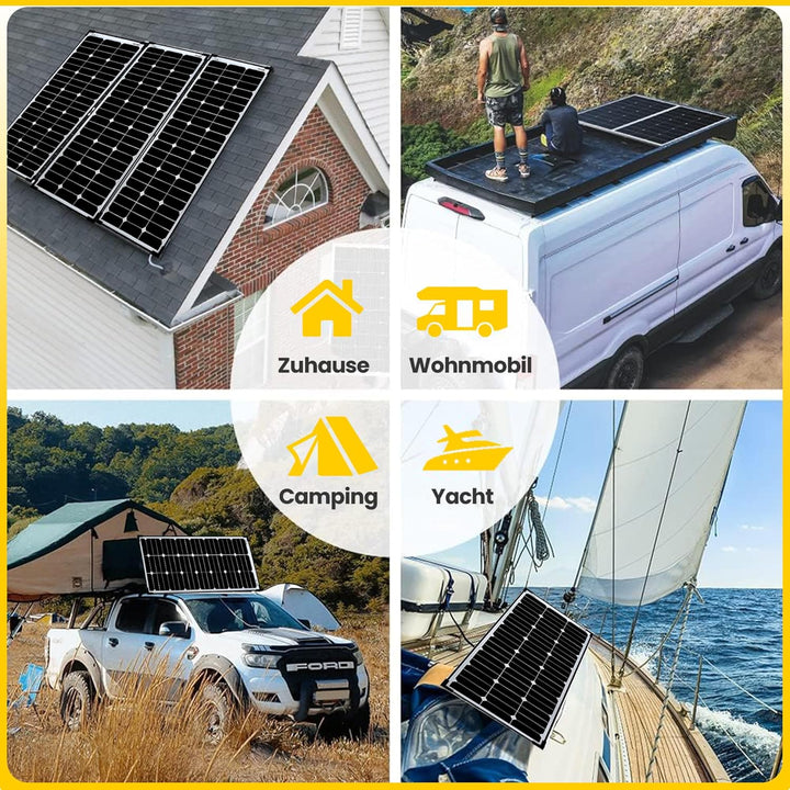 Offgridtec® SPR-Ultra-80 80W SLIM 12V High-End Solarpanel 80 Watt Slim, 80 Watt Slim