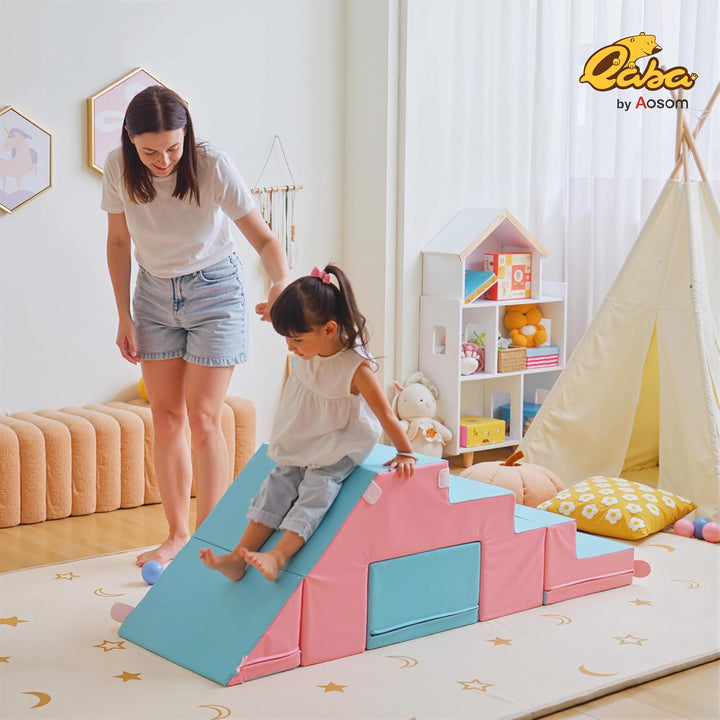 HOMCOM 2 TLG. Schaumstoff Bausteine Kinder Softbausteine Weiche Riesenbausteine Schaumstoffblöcke fü