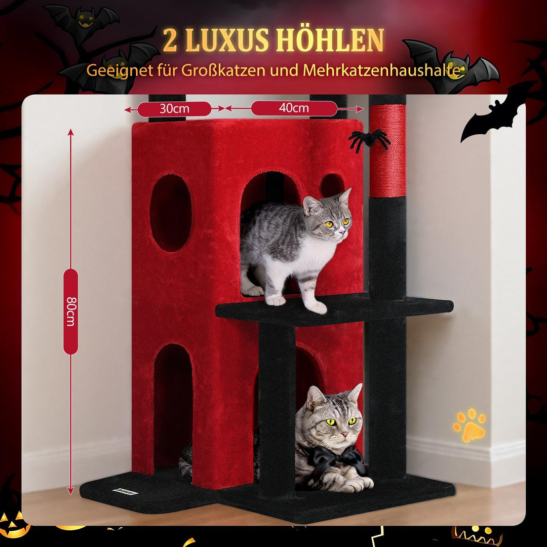 Globlazer FC50 Kratzbaum klein Stabil 127cm für Grosse/Senioren Katze | Katzenbaum mit Grosse Zweist