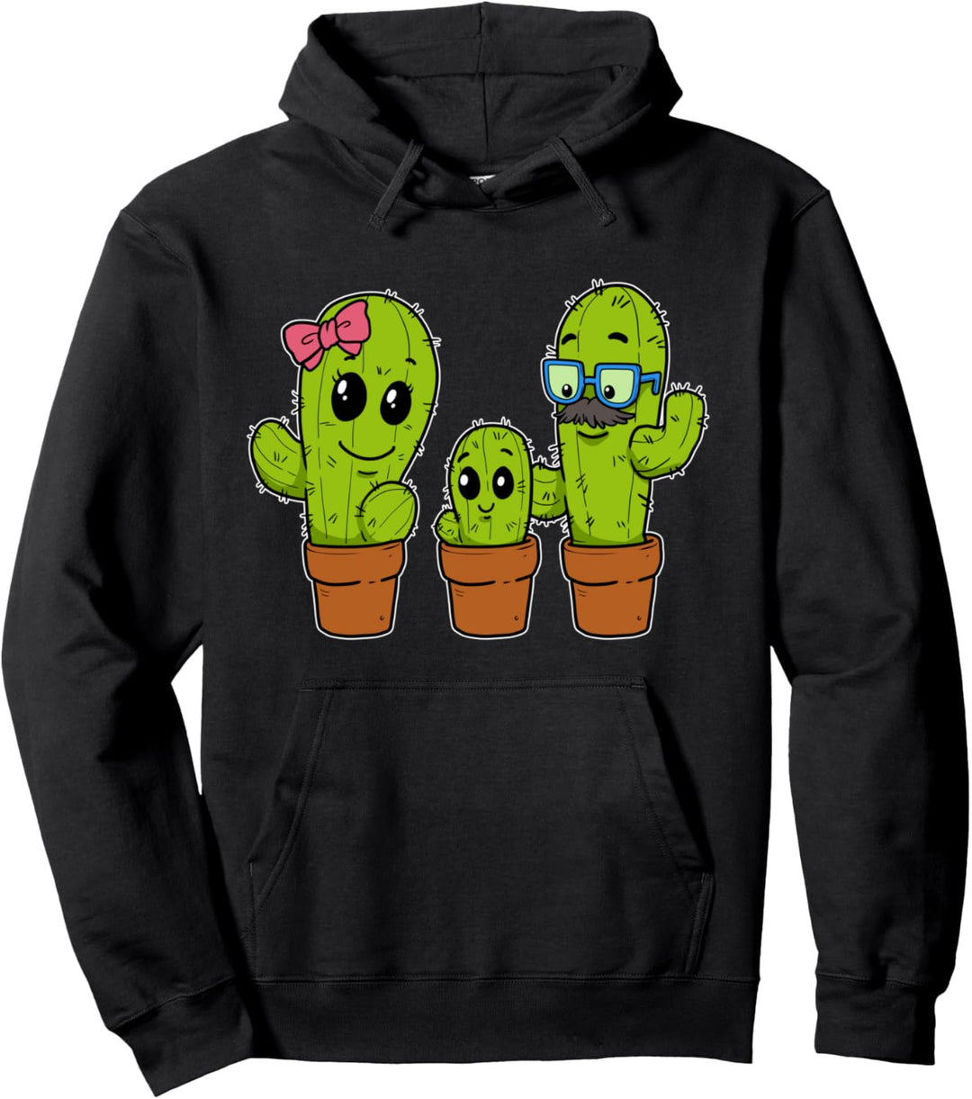 Lustige Kaktus Familie Kakteen Pflanzen Vater Mutter Kind Pullover Hoodie