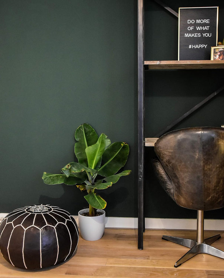 Poufs&Pillows Premium Echt Leder Pouf - Handgefertigt - gefüllt geliefert - Ottoman Sitzsack Fusshoc