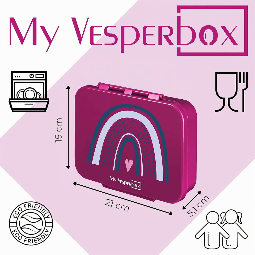 My Vesperbox® Brotdose für Kinder mit Fächern [BIA] - Lunchbox mit Trennfächern - Bento Box - Jausen