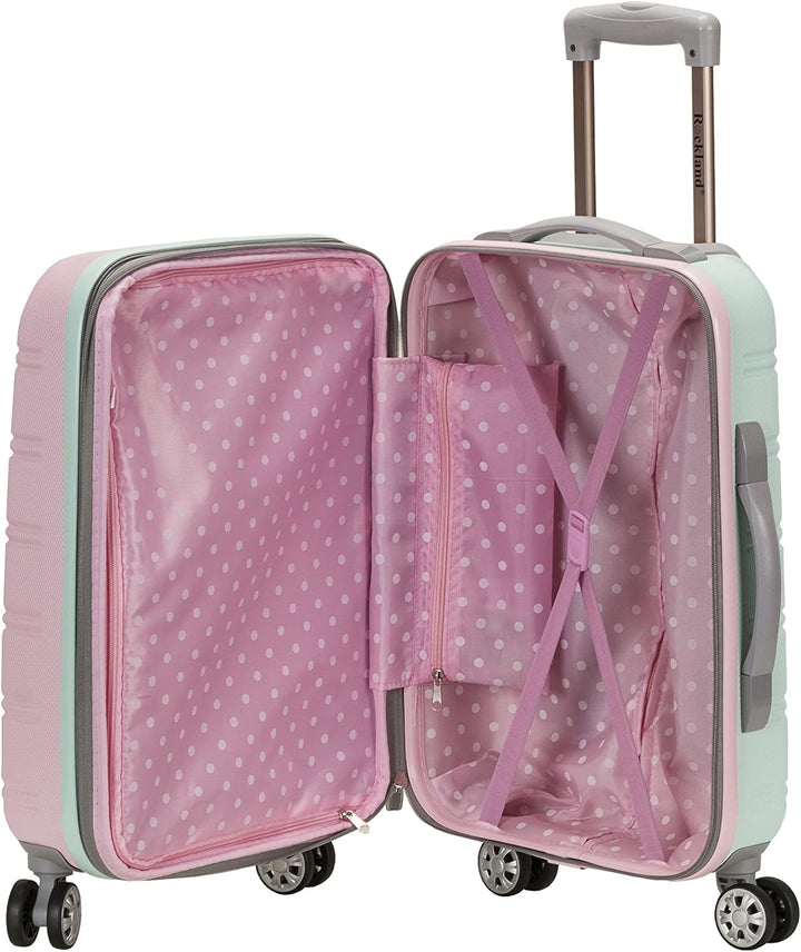 Rockland Melbourne Hardside Erweiterbares Spinner-Rad Gepäck, Minze, 3-Piece Set (20/24/28), Melbour