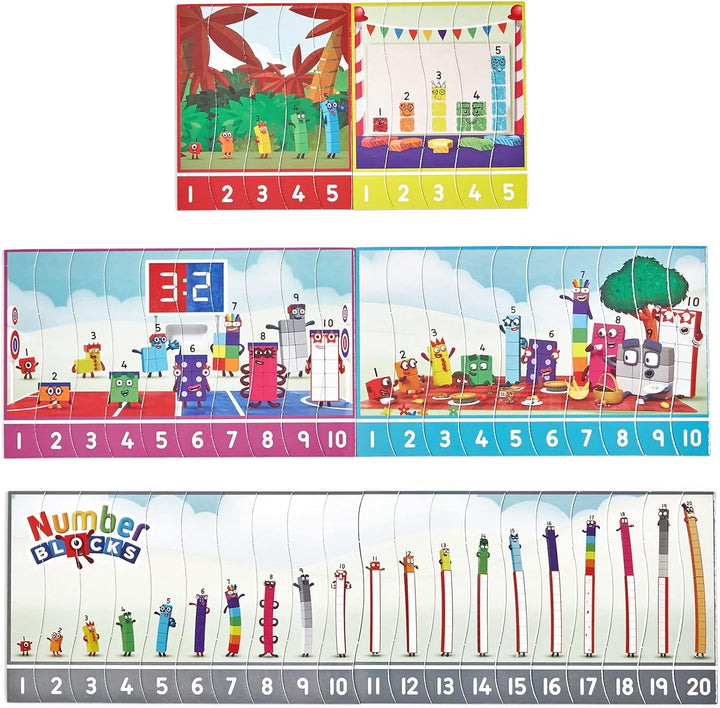 Learning Resources Numberblocks Puzzle-Set Reihenbildung, Numberblocks Puzzlespiel, Mathe-Puzzlespie