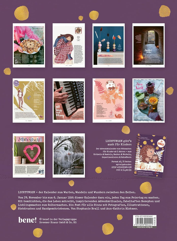 Lichtungen Advent 2025: Adventskalender mit kreativen Ideen, Rezepten, Handlettering, Upcycling-Tipp