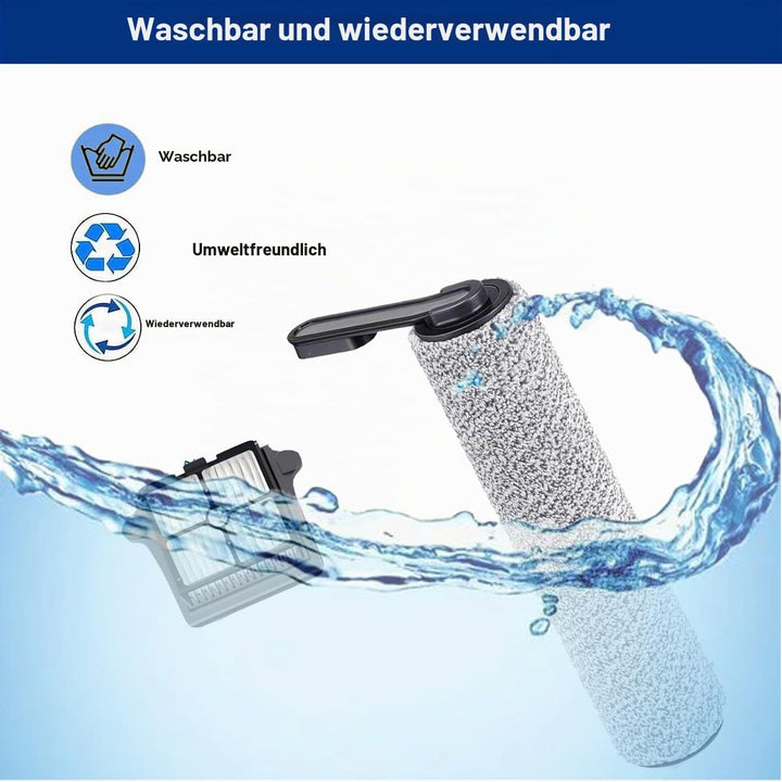 Zubehör für Tineco iFLOOR 5 Breeze Complete, 2 Bürstenrolle 3 Filter Nass Trockensauger Ersatzteile,