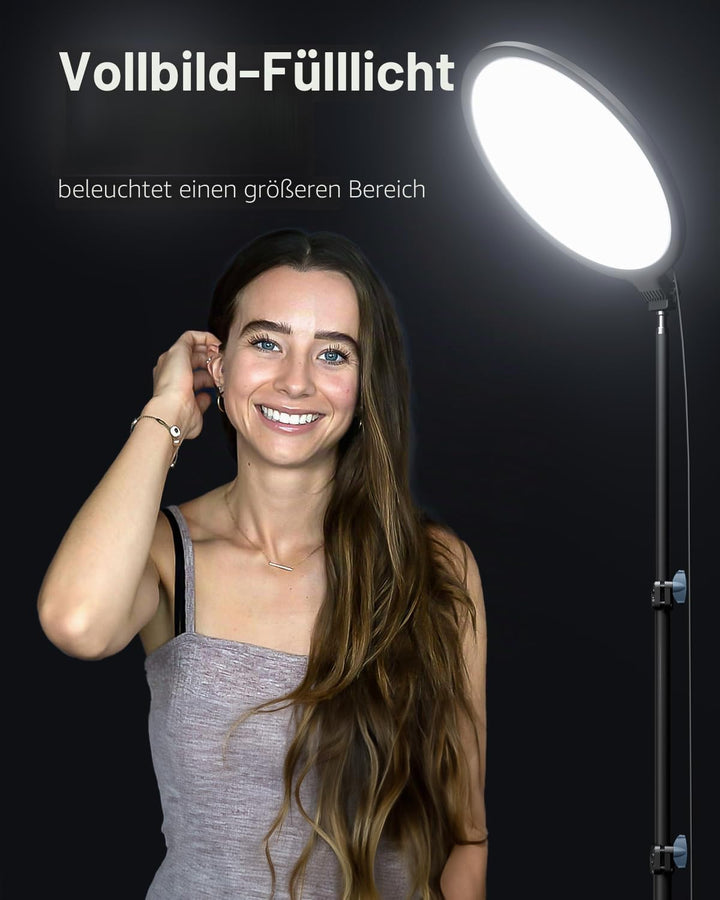 Weilisi 10.5" Ringlicht mit 69" Stativ Handy mit für Tiktok, Vlogging | Vollflächiges Ringlicht-Stat