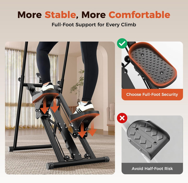 Sportneer Zusammenklappbarer Treppenstepper für Heim-Fitnessstudio, Verstellbarer Widerstand, vertik