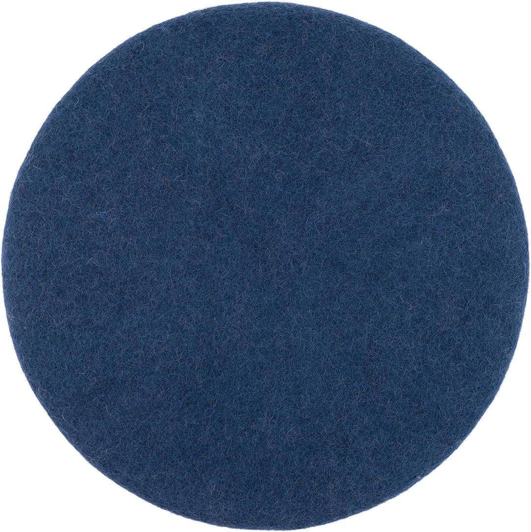 myfelt Flache Filz Sitzauflage, Filz Stuhlauflage - Alva - rund, Ø 36 cm, Dunkelblau, Dunkelblau