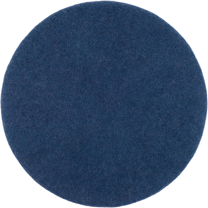 myfelt Flache Filz Sitzauflage, Filz Stuhlauflage - Alva - rund, Ø 36 cm, Dunkelblau, Dunkelblau