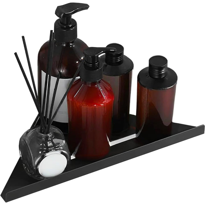 Biutimarden 30CM Schwarz Duschregal Ohne Bohren Eckablage Badregal Selbstklebende SUS304 Edelstahl D