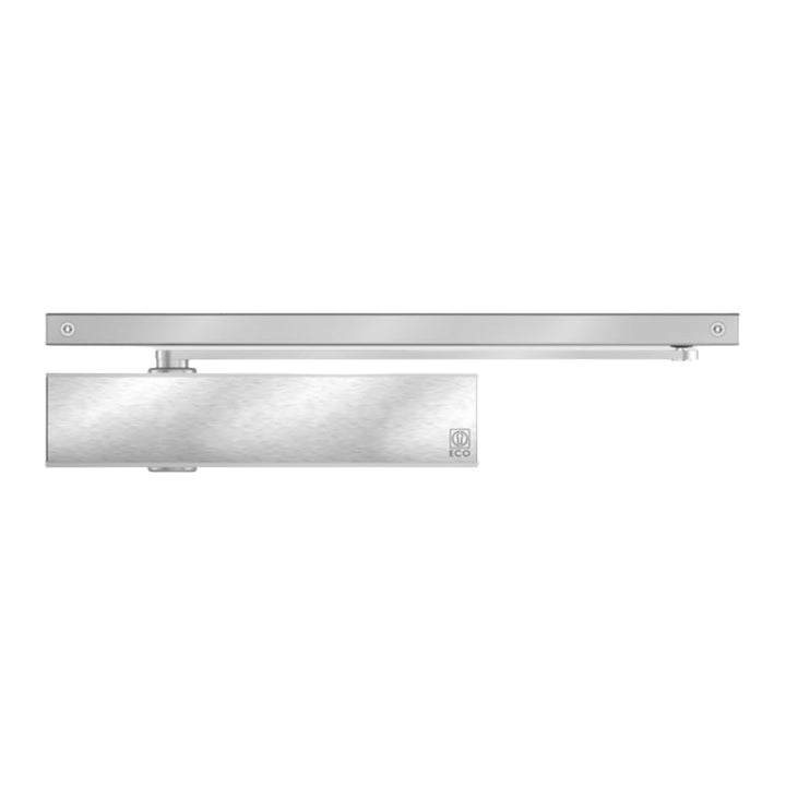ECO-Schulte Set TS 41 Gleitschiene EF DIN links RAL 9006 ECO silber für externe Brandmeldeanlagen; c