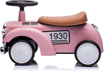 LEMODO Rutschauto ab 1 Jahr, Kinderauto im Retrodesign, Rutscherfahrzeug mit Hupe und Stauraum, Kind