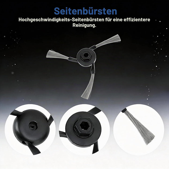 Zubehör für Dreame D20 Pro Plus,2 Hauptbürsten,3 Wischpads,3 Filter hepa,3 Seitenbürsten,3 Staubbeut