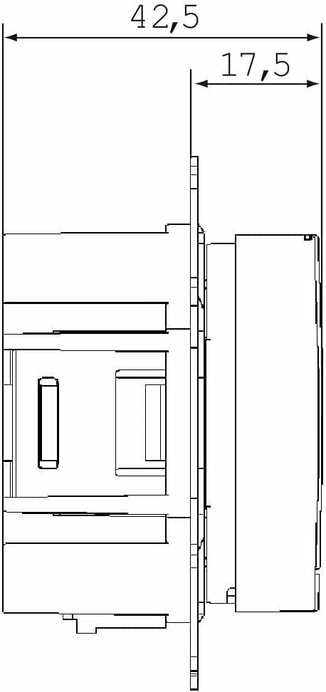 Ritzer Raumthermostat Digital für Busch-Jaeger Balance SI, Gira, Berker, Merten und Jung zur Regelun