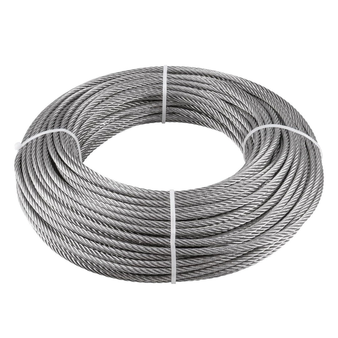 TooTaci 5mm T316 Edelstahlseil, 30M /5mm Drahtseil, Schwerlast-Geländerset – 7×19 Litzen Marinequali