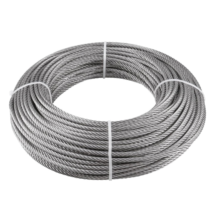 TooTaci 5mm T316 Edelstahlseil, 30M /5mm Drahtseil, Schwerlast-Geländerset – 7×19 Litzen Marinequali