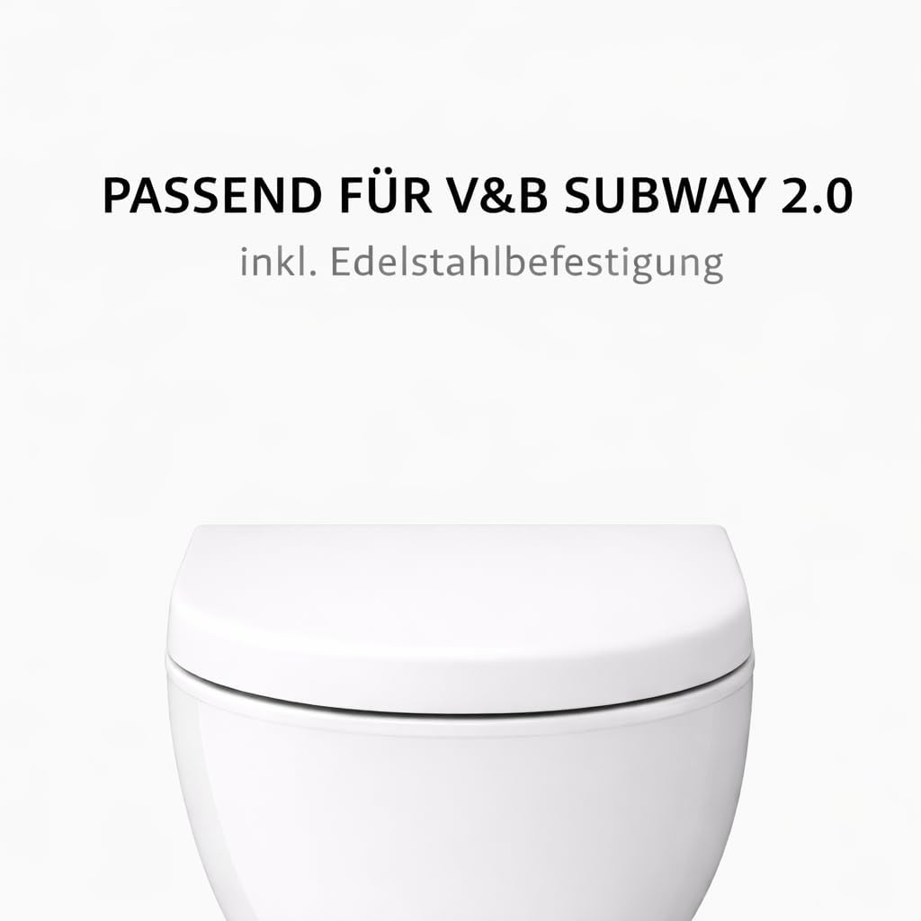 Bullseat Toilettendeckel – passend für Villeroy & Boch Subway 2.0 | Wc Sitz mit Softclose und abnehm