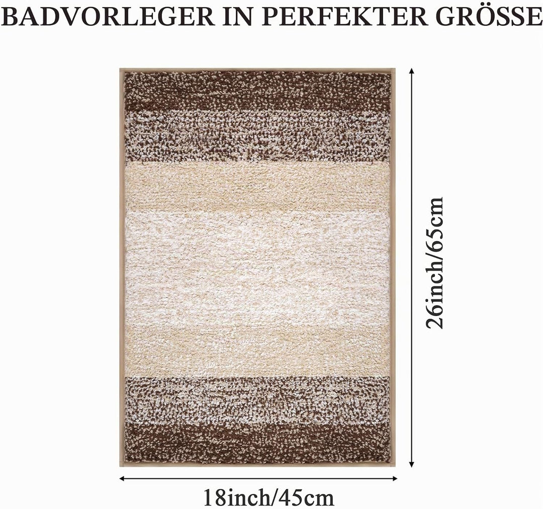 Badteppich Badematte rutschfeste 45 x 65 cm, Weiche Waschbar Badezimmerteppich Extra Flauschig Badvo
