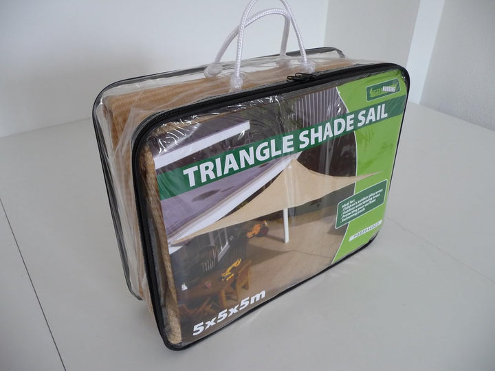 point-garden Sonnensegel Sonnenschutz Sonnendach Dreieck 5m x 5m x 5m beige