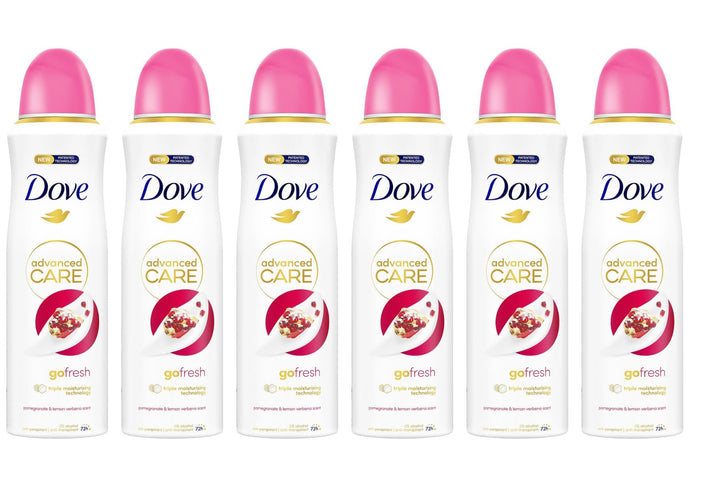 6x Dove Women Deodorant Spray Go Fresh - Granatapfel und Lemon Verbena- 250ml