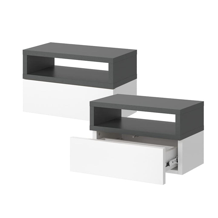 Vicco Nachttisch Urbano, Anthrazit, 45 x 28 cm 2er Set Anthrazit 2er Set, Anthrazit 2er Set