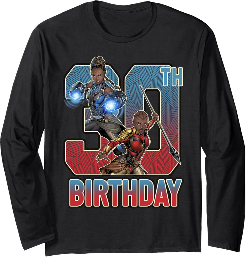 Marvel Black Panther Shuri & Okoye 30th Birthday Langarmshirt