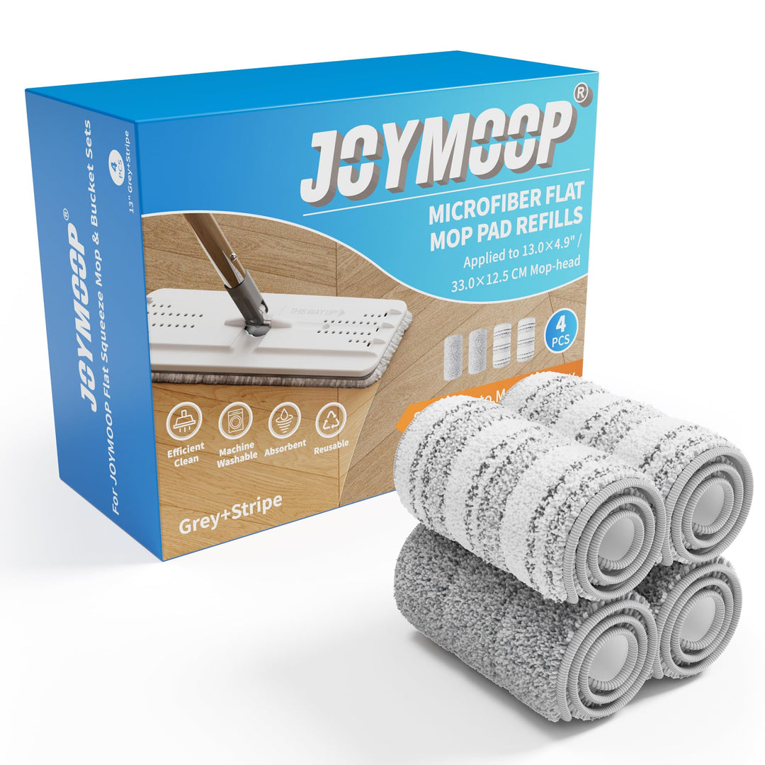 JOYMOOP Flache Wischmopp-Pads, Mikrofaser-Reinigungspads, waschbare Pads, Ersatz für JOYMOOP Flachmo