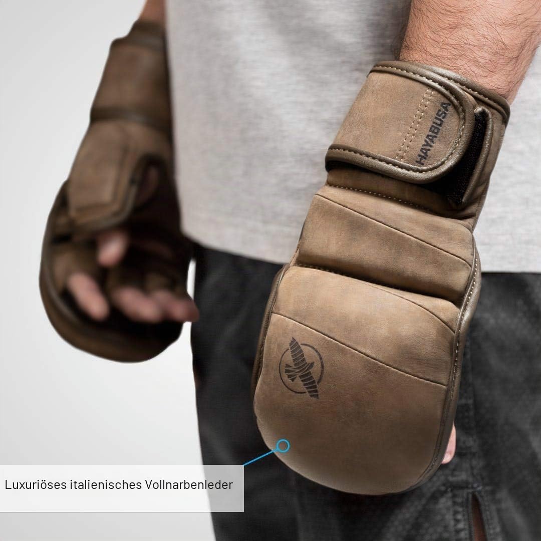 Hayabusa T3 LX 7oz Hybrid-Handschuhe aus Leder Ideal für Kampf