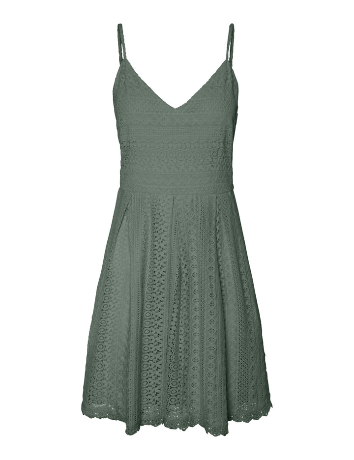 VERO MODA Female Plissiertes Kleid VMHONEY Kurzes Kleid S Laurel Wreath, S Laurel Wreath