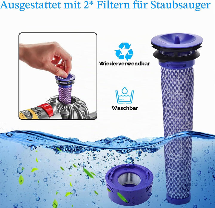 V8 Akku 8000mAh für Dyson, Ersatzakku für Dyson SV10 Kompatibel mit V8 Absolute Animal Fluffy Motörh