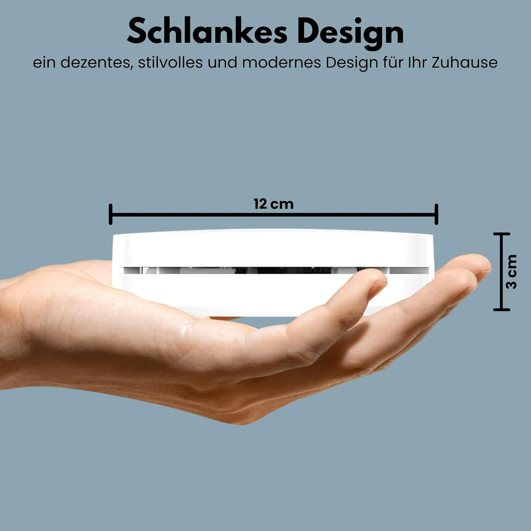 Aroha Link Hitzemelder/Rauchmelder Vernetzt - 10 Jahre Batterie - Feuer/Hitzemelder Vernetzbar - 2 S