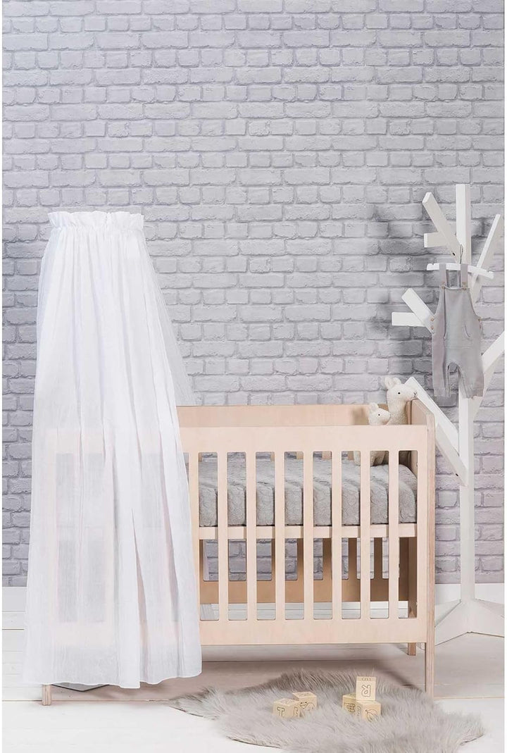 Jollein - Stange für Wiegenhimmel - Weiss - 150cm H150 x B32 cm (1er Pack) Schwarz Oder Weiss, H150