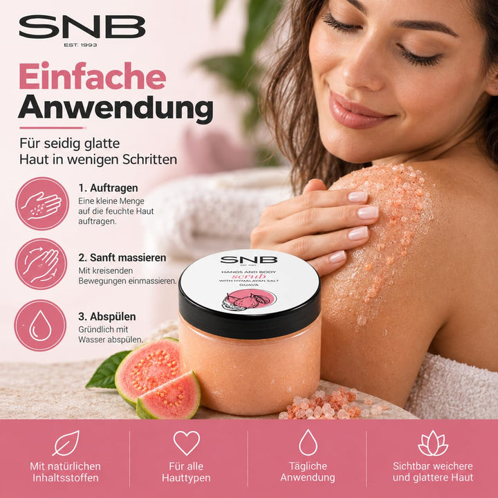 SNB Professional Körperpeeling Himalayasalz &amp; Guave 300 ml – Sheabutter