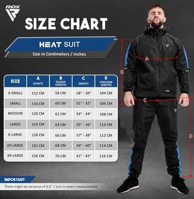 RDX Schwitzanzug Zum Abnehmen, Saunaanzug Reach Oeko TEX 100 Zertifiziert, Kapuzen Anzug Sauna Suit