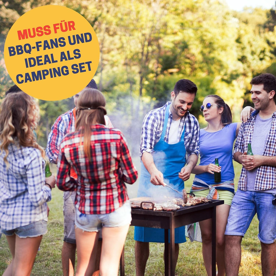 Best Sporting Grillbesteck Set 3-teilig I Grill Besteck aus Grillgabel, Grillwender und Grillzange E