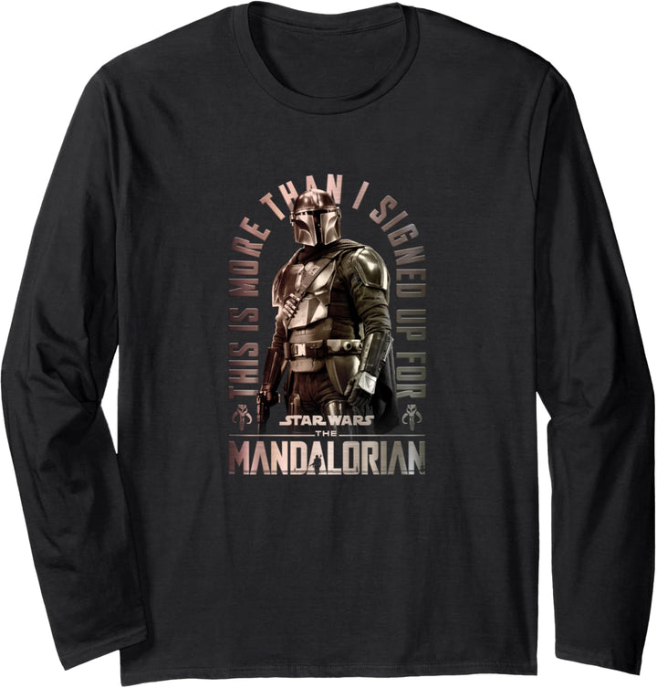 Star Wars Mando Signed Up Poster Langarmshirt
