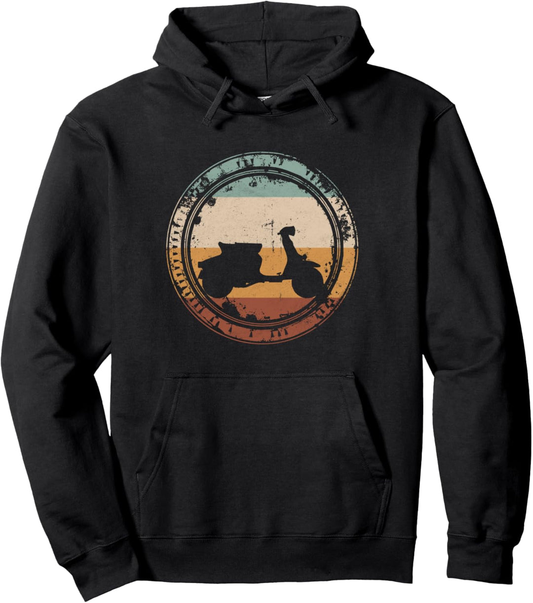 Vintage Motorroller Scooter Moped retro für Rollerfahrer Pullover Hoodie