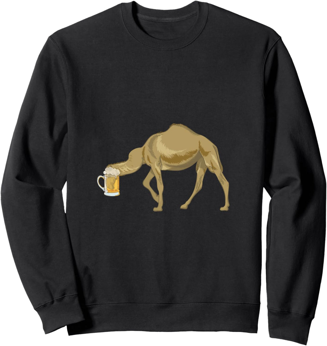 Kamel trinkt Bier Saufshirt Ägypten Urlaub Dromedar Geschenk Sweatshirt