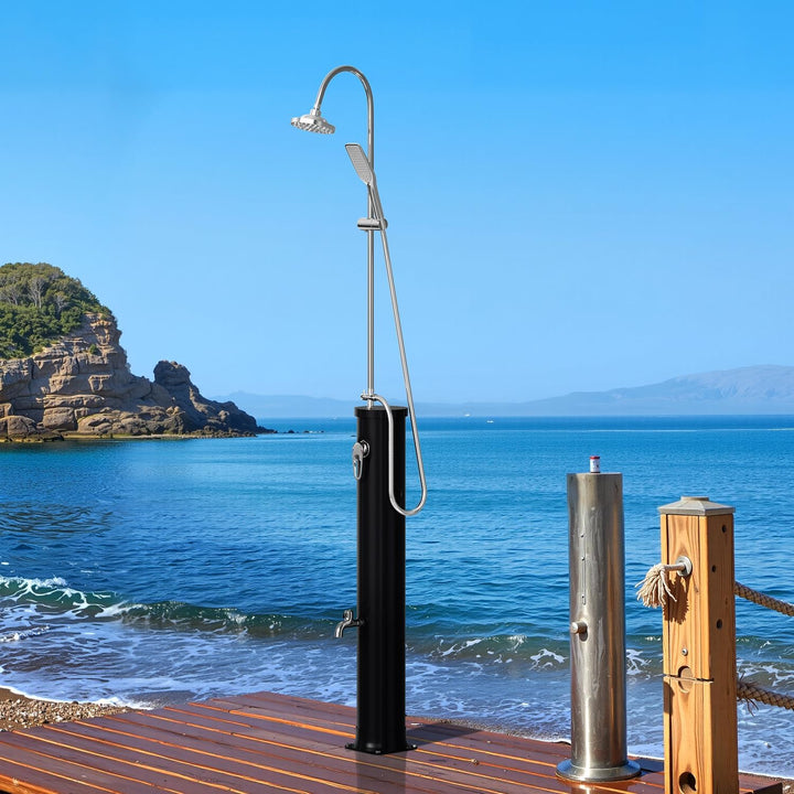 Solardusche 20L Halbe Einzelstab Solar Gartendusche warmes Wasser Bis Zu 60°C Ohne Stromanschluss Po