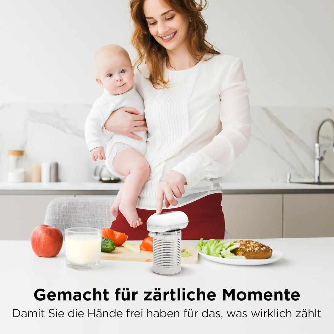 Kitchen Mama Mini Plus Wiederaufladbarer elektrischer Dosenöffner: Kompakt, Aufladen über Typ-C Lade