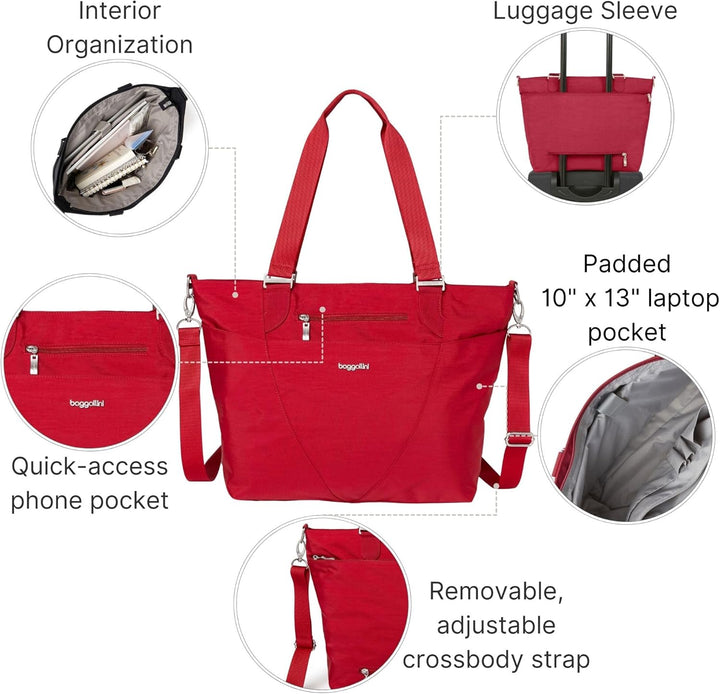 Baggallini Unisex-Erwachsene Tote Avenue Tragetasche – leicht, wasserabweisend, Handgepäcktasche mit