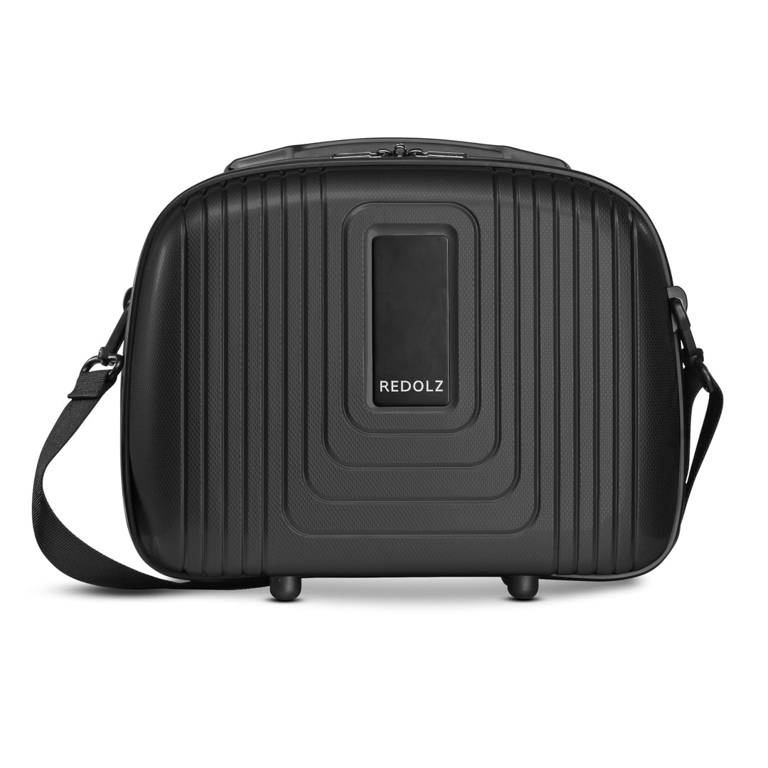REDOLZ Hartschalen Handgepäck Kosmetik-Koffer | Stabiles Beauty-Case mit Aufsteckfunktion |34 x 17 x