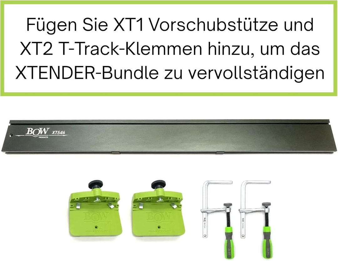 BOW Products 46” XT XTENDER Fence - T-Track Tischanschlagsystem mit mehreren T-Slots für Holz­bearbe