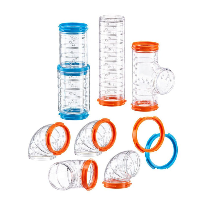 Ferplast Röhren Hamster-Set, Zubehör für Hamsterkäfig, insgesamt 9 Teile, Hamster Tunnel Rohr mit Be